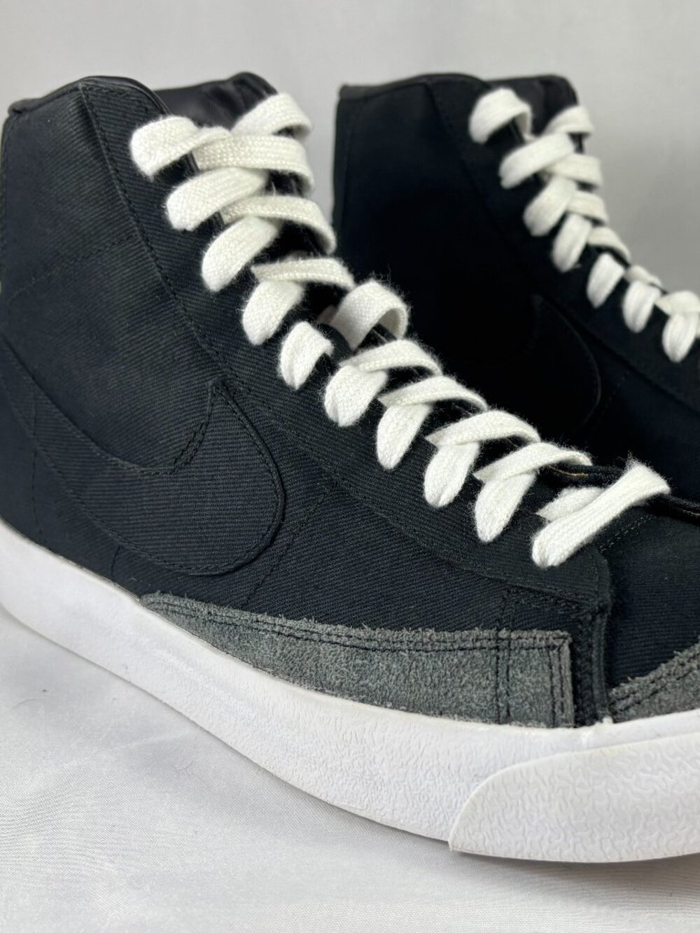 Nike Blazer Mid 77 Vintage Black Canvas Sneakers Men’s Size 10